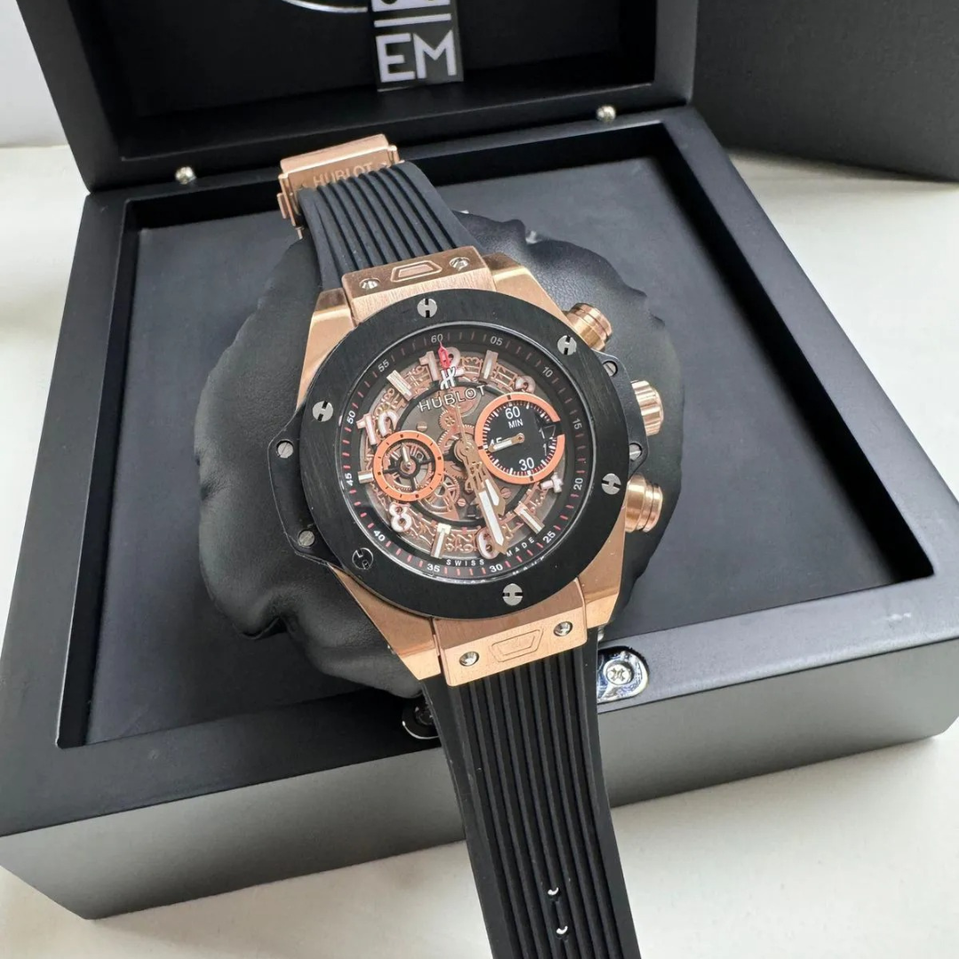 Hublot Big Bang Unico Rosé/Skeleton Dial.