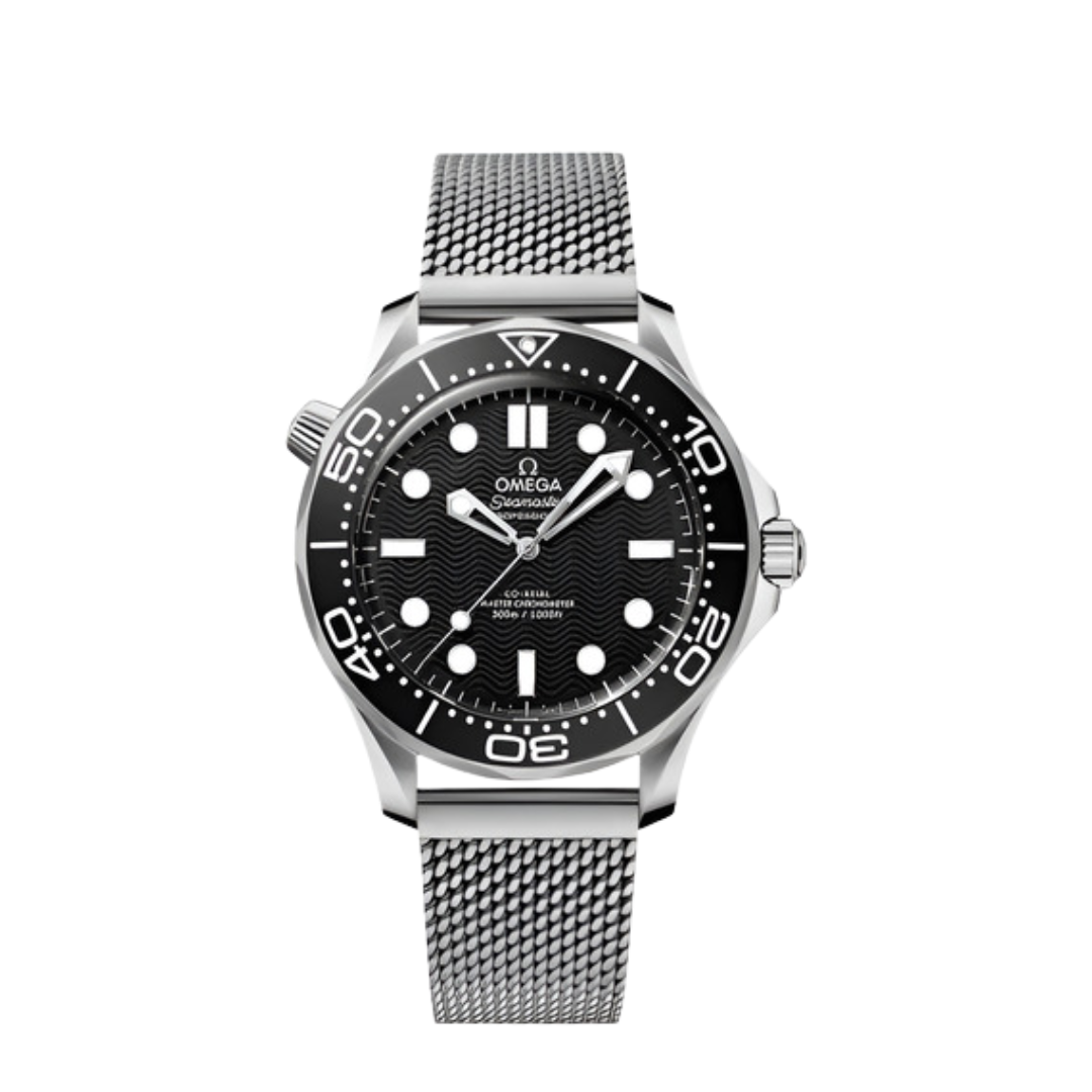 Omega Seamaster “Diver 300M” Black/Mesh Bracelet