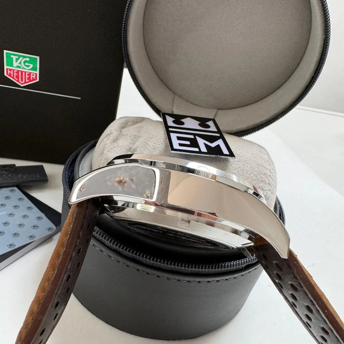 TAG Heuer Carrera Chronograph Classic White Leather Strap
