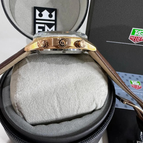 TAG Heuer Carrera Chronosprint – Silver/Red – Brown Leather Strap